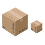 Przedstawiono dwa kartonowe pudełka: większe pudełko "MAX", idealne dla Automatycznej Formierki Speed Former 50 SB XL, ma wymiary 600x500x500 mm, podczas gdy mniejsze pudełko "MIN" ma wymiary 380x280x280 mm.