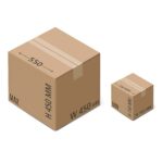 Kartony MAX (550x450x450mm) i MIN (250x180x180mm) są idealne do użytku z Automatyczną zaklejarką Matic Tape 50 CF HM.